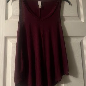 Altar'd State Red Tank Top with V-Neckline